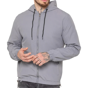 Survêtements coupe-vent streetwear en gros pour hommes, logo et taille personnalisés, ensembles deux pièces en nylon - Product Image 6