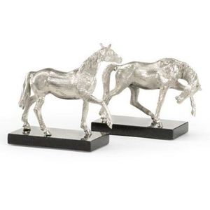 Escultura contemporánea de caballo en aluminio fundido, elegante gallo metálico, arte equino decorativo para interiores sofisticados - Product Image 5