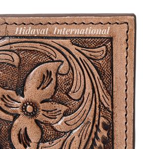 Full Grain Hand Tooled Floral Leather <b>Wallet</b> <b>RFID</b> Long <b>Wallet</b> - Product Image 5