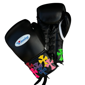 Conjunto de Boxeo Personalizado de Cuero Genuino con Cordones, Transpirable, que Absorbe la Humedad, de Secado Rápido, con Parches Cruzados Coloridos, para Artes Marciales - Product Image 3