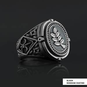 Anillo Masónico BOJ 046 Personalizado de Plata con Diamantes, Anillo de Graduación Universitaria Unisex, Regalo para Fiestas y Ocasiones Especiales, Precio Bajo - Product Image 4