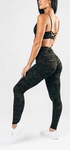 เลกกิ้งผ้าสแปนเด็กซ์100% ไร้รอยต่อระบายอากาศได้ดีสำหรับผู้หญิงชุดเล่นโยคะฟิตเนสพิมพ์โลโก้ปรับแต่งได้ - Product Image 3