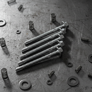 Vis autoperceuses à tête à rondelle, acier au carbone zingué, filetage métrique/pouce standard, classe 8 - Product Image 1