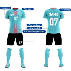 เสื้อทีมฟุตบอลชุดเครื่องแบบทีมฟุตบอลออกแบบได้ตามต้องการเสื้อฟุตบอลแบบซับลิเมชันชุดฟุตบอล - Product Image 6