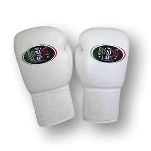 Ensemble de boxe professionnel de haute qualité, fabriqué sur mesure en usine, en cuir véritable, pour le sparring, avec la citation 'No Boxing No Life'. - Product Image 2