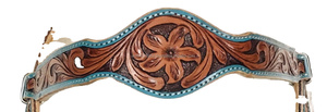 Vente en gros de matériel d'équitation western équestre avec logo personnalisé Ensemble de serre-tête en cuir sculpté à la main Collier de tête Rein Horse - Product Image 6