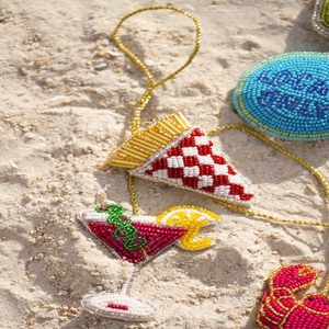 Vintage Style Seed Beads <b>Bag</b> <b>Charm</b> For Luxury Handbags Trendy Seed Beads <b>Bag</b> <b>Charm</b> With Unique Handmade Artwork - Product Image 6