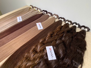 Extensions de cheveux vierges premium en vrac 100g, cheveux humains vietnamiens Baby Super Double Drawn, ondulation profonde, couleur blonde, 60 cm, soyeux, sans nœuds - Product Image 5