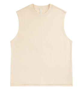 Men's Street Style Hip Hop Tank Top <b>Stone</b> Wash Sleeveless Tee Soft Cotton Polyester Custom Graphic Print Gym Wear ODM Fit - Product Image 3