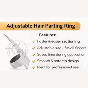 Kit d'outils fiables pour extensions de cheveux avec pinces, aiguilles à crochets, clips et perles pour application en salon - Product Image 3