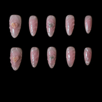 Ongles press-on peints à la main de qualité supérieure, gel multicouche, qualité professionnelle, respectueux de l'environnement, fourniture d'usine, prix compétitif