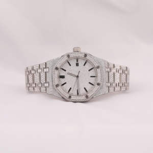 Ultimate Trending Mens Elegant Stainless Steel <b>Watch</b> Fully Iced Moissanite Diamond with Enhanced VVS Clarity <b>Watches</b> - Product Image 1