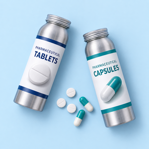 Emballage écologique, flacons à vis en aluminium pur à 99,7 % avec fermeture ROPP pour comprimés et capsules pharmaceutiques - Product Image 6