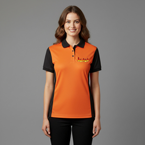 Camiseta polo de color personalizado para mujer, cómoda, con logo impreso, estilo streetwear, hip hop, para damas. - Product Image 1