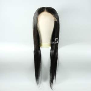 Perruque Full Lace Frontal Wig naturelle lisse Remy vietnamienne 100%/cheveux humains vierges 13*4 Style de vague naturelle en dentelle transparente - Product Image 1