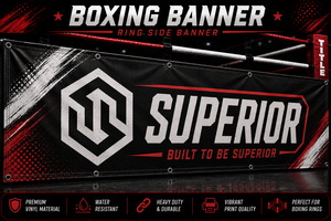 Boxing Ring Side <b>Banners</b> Made from durable, high-quality PVC material, this <b>banner</b> features vibrant full-color printing - Product Image 6