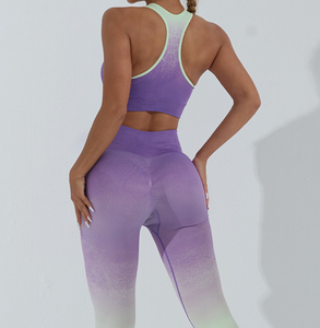 Ensemble de vêtements de sport pour femmes, réversible, deux pièces, respirant, à séchage rapide, écologique, pour le yoga, la gym, les ensembles de fitness, vêtements de sport sans couture - Product Image 5