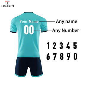 Ensembles de maillots de football unisexes, vêtements de sport personnalisés, uniforme d'équipe, manches courtes d'été, coton, séchage rapide, antibactérien - Product Image 3