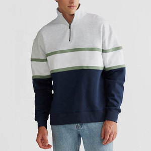 Sudadera de Cuello Alto con Cierre de Cremallera de un Cuarto para Hombre, con Bloques de Color, Ajuste Regular, Informal, Transpirable, para Otoño, con Logotipo Personalizado a Bajo Precio - Product Image 2
