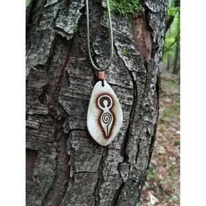 Collar de Hueso Tallado a Mano, Estilo Tribal Étnico Artesanal, Collar Bohemio Vintage, Joyería Hecha a Mano para Mujer - Product Image 6