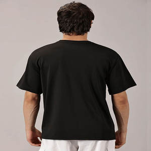 Camiseta de Alta Calidad y Peso Pesado con Hilo Abierto y Hombros Descubiertos, Camiseta de Algodón Puro con Logotipo Bordado - Product Image 4