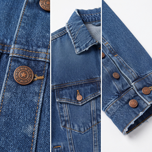 Women's Denim <b>Trucker</b> <b>Jacket</b> Full Sleeve Turn-down Collar Button Closure Denim <b>Jackets</b> Ladies Chest Pockets Casual Jeans <b>Jacket</b> - Product Image 6