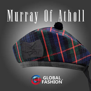 Gorro Glengarry del Patrimonio Nacional Escocés, Diseño Tartán Murray of Athol, Corona Estructurada y Detalles 2026 - Product Image 2