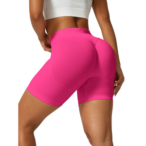 Custom Logo High Waist Seamless Gym Clothing Squat Proof <b>Booty</b> Lifting Workout Activewear Women Biker Shorts Yoga Shorts - Product Image 3