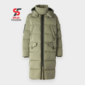 Manteau d'hiver Solid Trader, nouveau style simple, tissu super doux, très chaud, avec poches, réversible, à capuche, 70% duvet long - Product Image 1