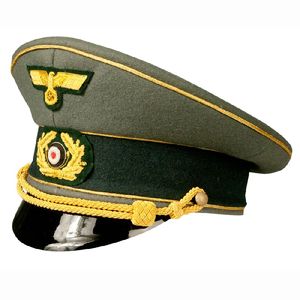 Gorra de Visera de Fieltro de Lana Histórica, Gorra Ceremonial para Desfiles, Reproducción de Uniforme Bordado de la Segunda Guerra Mundial, Gorras de Visera con Ribete Dorado - Product Image 2