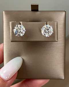 6Carat Diamond <b>Stud</b> <b>Earring</b> 14k 18k Solid Gold Round Lab Grown Prong Set Classic Luxury Everyday Wear Modern <b>Studs</b> Factory Price - Product Image 3