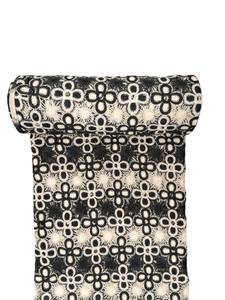 Tissu en dentelle chimique GPO de haute qualité, léger, entièrement brodé, noir ivoire, motif floral ajouré à 4 pétales, pour usage décontracté et mode - Product Image 3