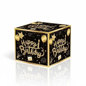 Boîte surprise pliable écologique du Vietnam, boîte cadeau pour argent, distributeur de billets, logo personnalisé, papier décoratif, fermeture magnétique, ruban - Product Image 6