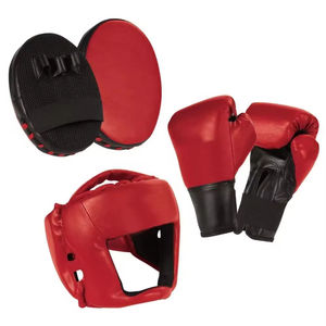Exportador Profesional de Conjuntos de Boxeo de Cuero Genuino para Muay Thai y Sanda - Guantes de Entrenamiento Primavera/Verano y Protector de Cabeza con Manoplas de Enfoque - Product Image 5