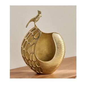 Haute qualité métal Vase coupe travail motif salon forme ronde salle à manger table vitrine affichage fleur Vase décoration de la maison - Product Image 6