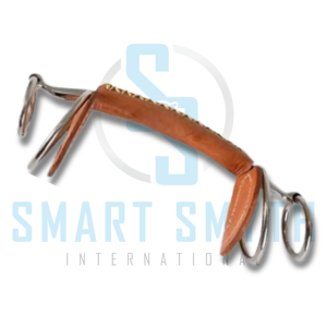 Bocado de acero inoxidable para caballo con protectores de cuero |   Bocado de Conducción para Caballos |   Equipo de Equitación - Product Image 4