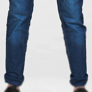 Jeans en denim pour hommes, coupe droite classique, taille mi-haute, en coton, décontractés, vente en gros directe usine - Product Image 4