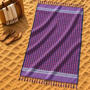 Nouvelle conception, serviette turque Kikoy en coton écologique à séchage rapide 160 GSM, couleur magnifique, serviette de plage Kikoy moderne de luxe, vente en gros - Product Image 3
