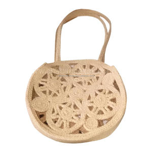 Sac bandoulière tendance en jute pour rangement, écologique, pour bijoux de voyage, avec sangle réglable pour usage quotidien - Product Image 4
