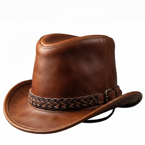 AFSAR SPORTS Handcrafted Premium Leather Cowboy <b>Hat</b> Genuine Cognac Suede <b>Western</b> Headwear Unisex Four Seasons Outdoor - Product Image 2