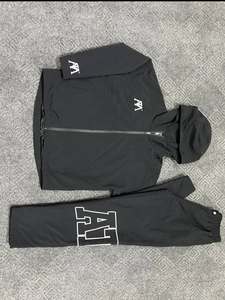 Custom <b>Men's</b> Windbreaker <b>Jacket</b> Bermuda Shorts Set <b>Half</b>-<b>Zip</b> Collar Reflective Spandex 2-in-1 Design Split Hem Loose Fit Front - Product Image 4