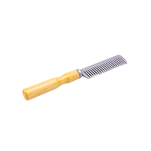 Ensemble de brosses de toilettage pour chevaux en acier inoxydable, brosses à curry en métal avec manche en bois pour l'entretien des chevaux, des moutons et des chèvres, outil de toilettage robuste en métal - Product Image 5
