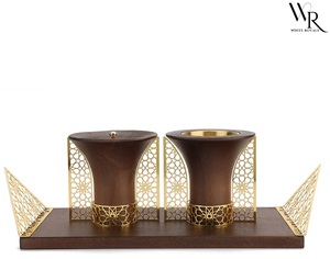 Ensemble de Bakhoor artisanal éco-responsable en bois de santal, durable, avec brûleur d'encens au design classique pour l'Aïd et le Ramadan 2027 - Product Image 2