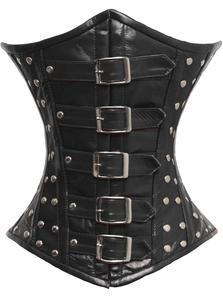 คอร์เซ็ตของผู้หญิงวินเทจชุดกระชับสัดส่วนเซ็กซี่แบบโอเวอร์บัสท์คอร์เซ็ทหนังระบายอากาศทันสมัยสำหรับขนาดใหญ่พิเศษ - Product Image 5