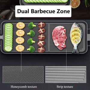 <b>BBQ</b> <b>Grill</b> & Griddle Table Pan Smokeless Household Cooking with Durable Metal Aluminum Griddles - Product Image 2