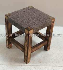 Eco-Friendly Farmhouse Style Low Price <b>Wooden</b> <b>Stool</b> Ottoman Modern Handmade Outdoor Foot <b>Stool</b> for Living Rooms - Product Image 4