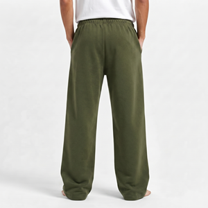 Pantalon de jogging ample pour homme, style minimaliste, en molleton de coton, couleur unie, streetwear - Product Image 4