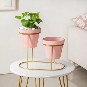 Pot de fleurs en métal minimaliste, pot de fleurs décoratif en fer pour plantes d'intérieur, salon, jardin, balcon - Product Image 5