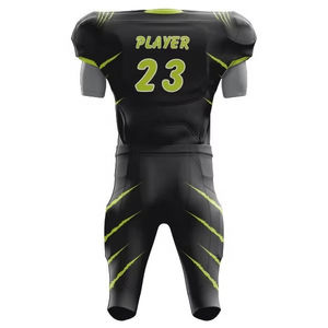 Uniforme de football américain pour adultes de qualité supérieure, 100% polyester, dernier design, nom d'équipe personnalisé, taille plus, coupe ample, manches courtes - Product Image 4