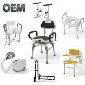 OEM/ODM Taiwan Modern Class I Adjustable Height Aluminum Alloy Lightweight Removable Armrests <b>Shower</b> <b>Elderly</b> Products - Product Image 1